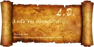 Leány Dioméd névjegykártya